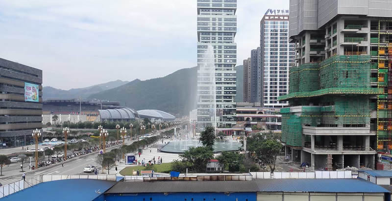 興義市中央水景公園正緊張施工中